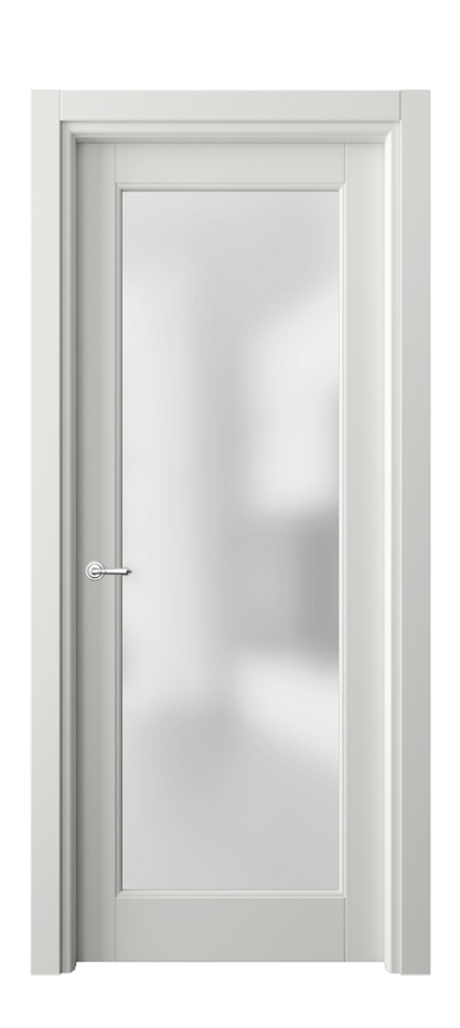 Межкомнатная дверь Тоскана Ромбо 6300 Матовый светло-серый Сатинированное стекло Цена 94599 ₽ | Volhovec