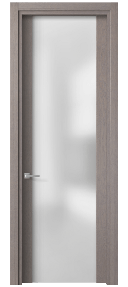 Межкомнатная дверь Планум 4114 Дуб дымчатый Сатинированное стекло Цена 61849 ₽ | Volhovec