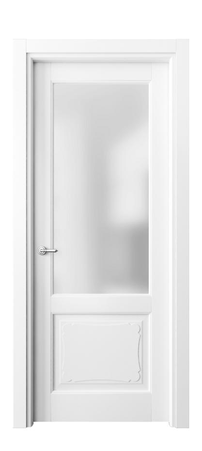 Межкомнатная дверь Toscana Elegante 6322 Бук белоснежный Сатинированное стекло Цена 73439 ₽ | Volhovec