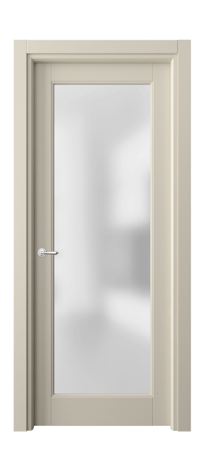 Межкомнатная дверь Тоскана Элегантэ 6300 Матовый бежево-серый Сатинированное стекло Цена 94599 ₽ | Volhovec