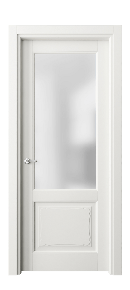 Межкомнатная дверь Тоскана Элегантэ 6322 Матовый серый Сатинированное стекло Цена 97399 ₽ | Volhovec