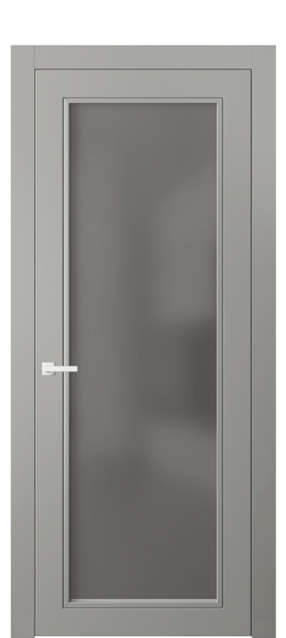 Межкомнатная дверь Neo Classic 8000 Матовый нейтральный серый Сатинированное серое стекло, триплекс Цена 59759 ₽ | Volhovec