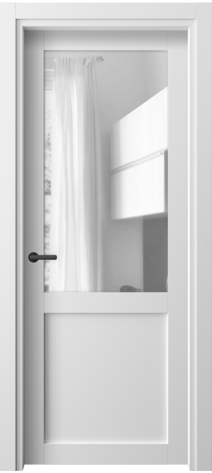 Межкомнатная дверь Neo 2122 Белый шёлк Прозрачное стекло, триплекс Цена 26319 ₽ | Volhovec