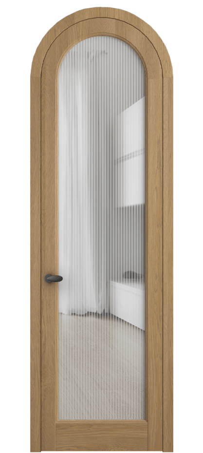 Межкомнатная дверь Palazzo 6814 Дуб пшеничный матовый Рифлёное стекло "Moru", триплекс, 8 мм Цена 202129 ₽ | Volhovec