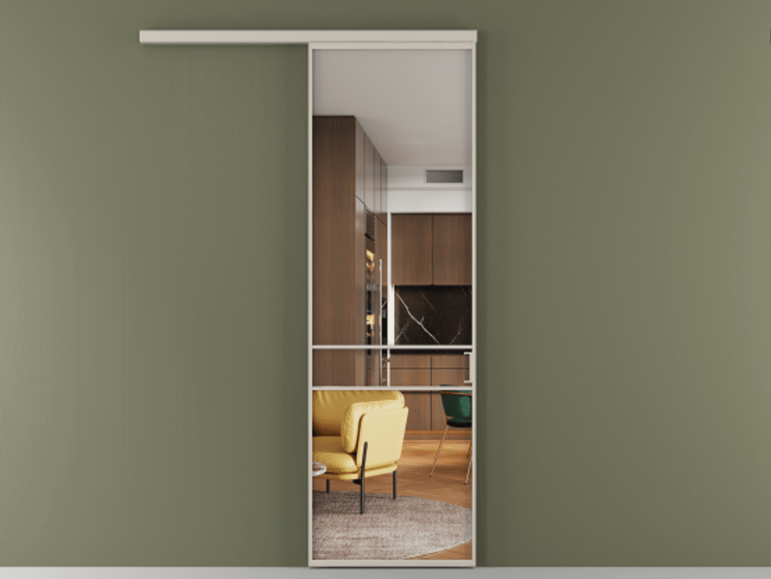 Перегородка Formato вдоль стены одностворчатая #VENDORCODE# #FURNISH# #GLASS# Цена #PRICE# #CURRENCY#  | Volhovec