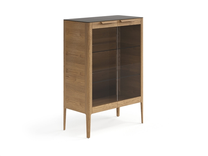 Мебель Витрина Piega. Цвет Дуб мускатный матовый. Материал Массив дуба матовый. Коллекция Витрина Piega. Картинка.