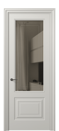 Дверь межкомнатная 8452 МТСР БР ГРА. Цвет Матовый тёплый серый. Материал Гладкая эмаль. Коллекция Маскот. Картинка.
