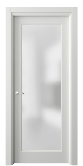 Дверь межкомнатная 6300 МССР САТ. Цвет Матовый светло-серый. Материал Гладкая эмаль. Коллекция Тоскана Элегантэ. Картинка.