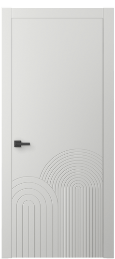 Дверь межкомнатная АКП 8059 МССР. Цвет Матовый светло-серый. Материал Гладкая эмаль. Коллекция Linea. Картинка.
