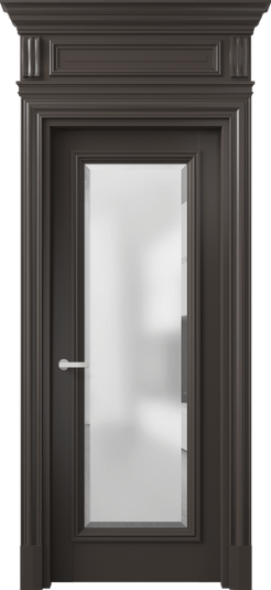 Дверь межкомнатная 7300 БАН САТ-Ф. Цвет Бук антрацит. Материал Массив бука эмаль. Коллекция Antique. Картинка.