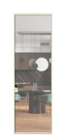 Дверь межкомнатная АЛПЛ040.01 АБСР MORU. Цвет Алюминий бежево-серый. Материал Алюминий в эмали. Коллекция Формато. Картинка.