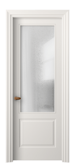 Дверь межкомнатная 8552 МПБЛ LED. Цвет Матовый пудровый белый. Материал Гладкая эмаль. Коллекция Эссе. Картинка.