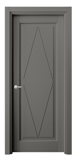Дверь межкомнатная 6341 МКЛС . Цвет Матовый классический серый. Материал Гладкая эмаль. Коллекция Тоскана Ромбо. Картинка.