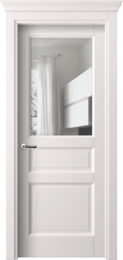 Дверь межкомнатная 1432 ПЭКС ПРОЗ. Цвет ПЭТ кремово-серый. Материал ПЭТ. Коллекция Galant. Картинка.