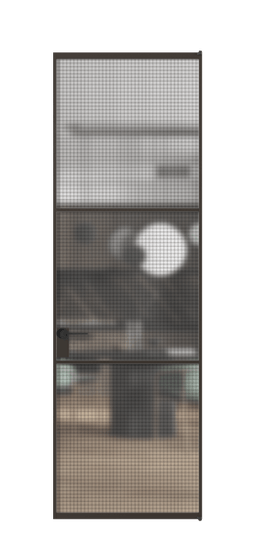 Дверь межкомнатная АЛПЛ040.03 Mesh silver ААН. Цвет Алюминий антрацит. Материал Алюминий в эмали. Коллекция Formato. Картинка.