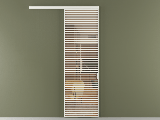 Алюминевая перегородка vd1_07_ Алюминий светло-серый Прозрачное оранжевое стекло, триплекс, 6мм. Цвет Алюминий светло-серый. Материал Алюминий в эмали. Коллекция Перегородка Formato вдоль стены 1 створка. Картинка.