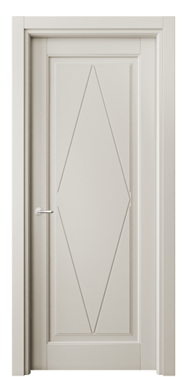 Дверь межкомнатная 6341 МОС . Цвет Матовый облачно-серый. Материал Гладкая эмаль. Коллекция Тоскана Ромбо. Картинка.