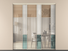 Перегородка Mosaic внутри проёма 3 створки