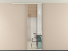 Перегородка Mosaic вдоль стены на потолок 1 створка